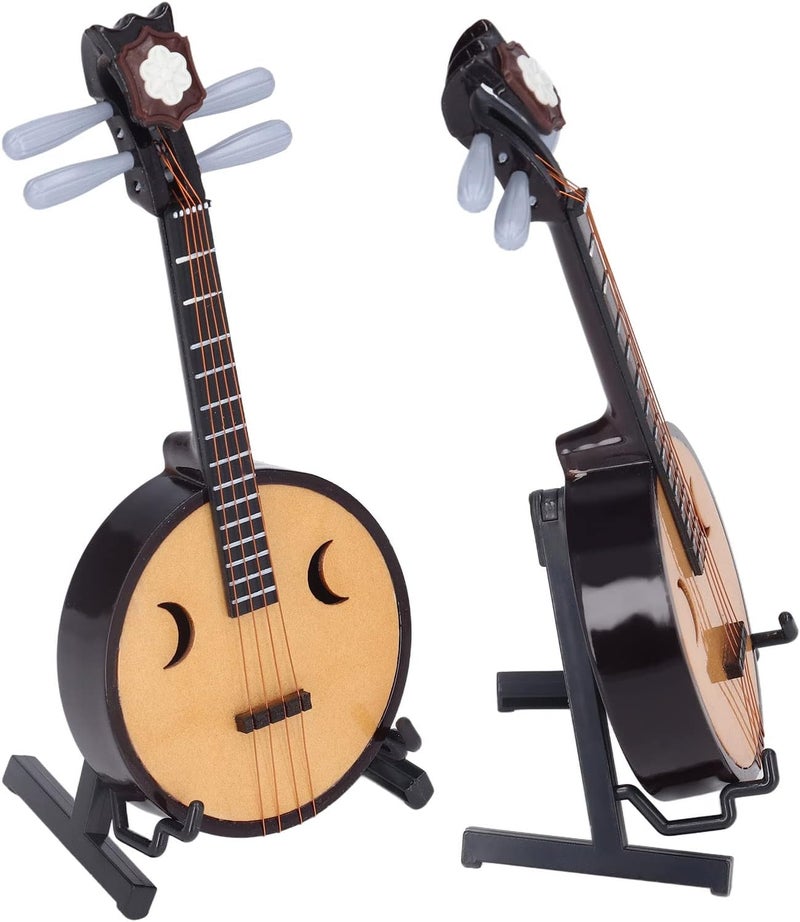 woobles Chinese Musical Instrument Model, Zruan Chinese Musical Instrument National Traditional Classic Style Comfortable Handle for Gifts and Decorations 1: 4 - Image 4